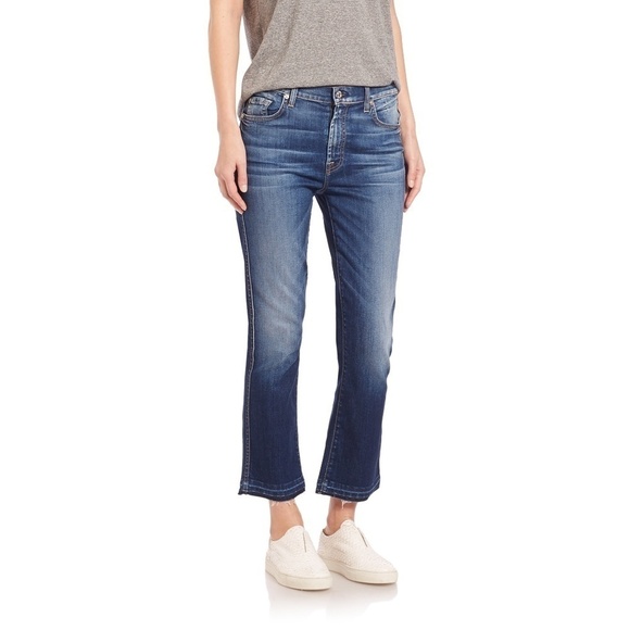 7 For All Mankind Denim - 7FAM A Pocket Cropped Bootcut Jeans 28